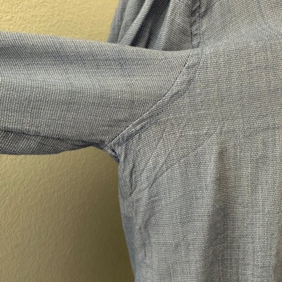 Free People That's A Wrap Button Up Shirt Rayon Polyester Hi-lo Style Blue S - Picture 6 of 13